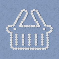 pills concept shopping basket N2