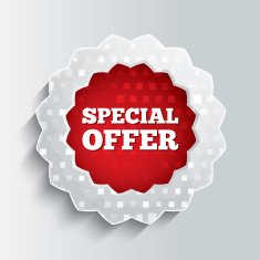 Special offer glass star button