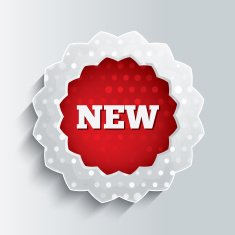 New glass star button Special offer icon