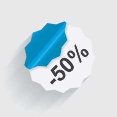 Paper Discount label vector illustration