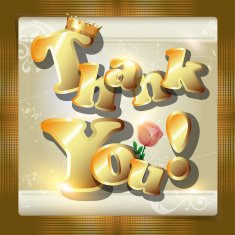 "Thank You" card or background Vector Illustration