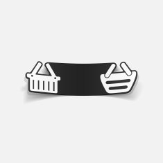 realistic design element food basket N37