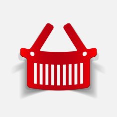 realistic design element food basket N45