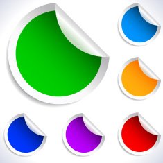 Colorful vector blank stickers N2