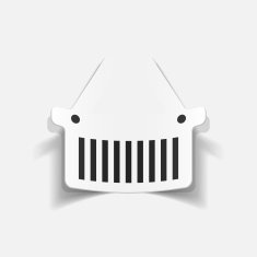 realistic design element food basket N58