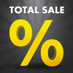 Total sale poster with percent discount N2