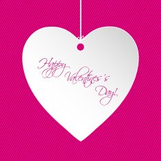 Valentine greeting card design with white heart N2