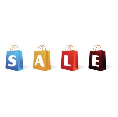 sale sign bag vector illustration