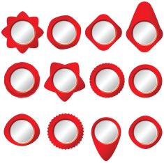 red button for website vector illustrtion