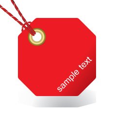 vector tied red tag or sticker N2