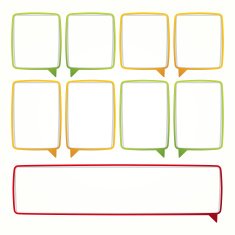 Colorful speech bubble frames