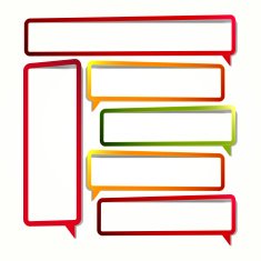 Long vertical oriented sticker in empty frame