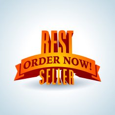 Red 3D vector text of sale discount price offer N14