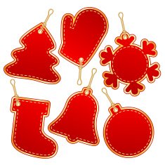 christmas label design elements