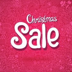 Christmas Sale doodle poster