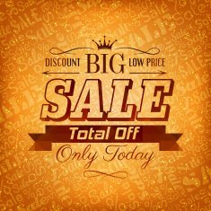Sale background in gold color