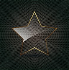 Star Glass on metal background N2