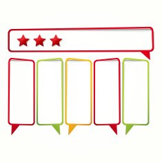 Sticker in the form of an empty frame