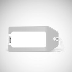Blank price tag isolated on white N4