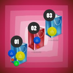 Abstract infographic shopping design N2