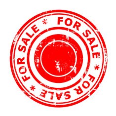 For sale concept stamp