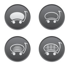 Icon set with a cart