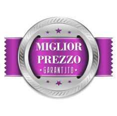 Purple best price button with ribbon