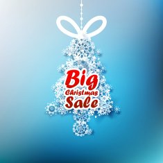 Christmas Tree made from snowflakes with Big Sale