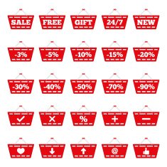 Shopping basket icons N5