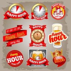 Happy hour labels