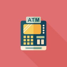 shopping cash register flat icon with long shadow eps10 N42