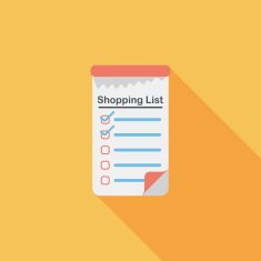 shopping list flat icon with long shadow eps10 N33