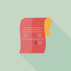 shopping credit card bill flat icon with long shadow eps10 N51