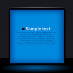 Blue light box illustration