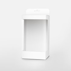 vector box with transparent window isolated on white