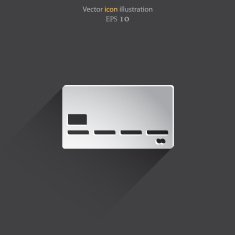 Vector bank card web flat icon N5