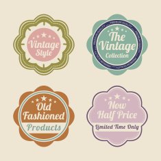 Vintage badge label or tag for shop N2