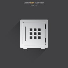 Vector bank safe web icon N7