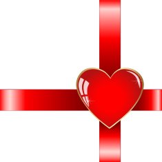 Gift with red heart N2