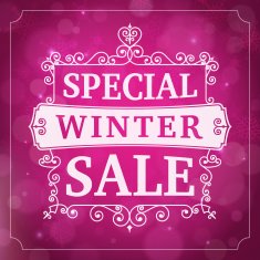 winter special sale business background