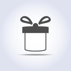 Vector icon of present box