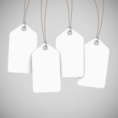 blank tags set design N4