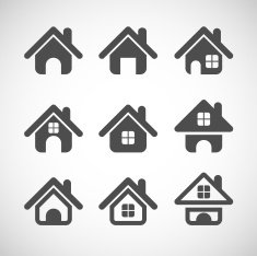 house icon set vector eps10 N3