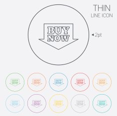 Buy now sign icon Online buying arrow button N6