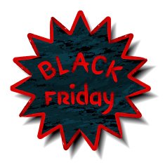 Black friday label Vector illustration