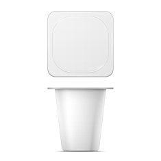 White yougurt pot template