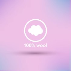 Icon of 100 percent wool Isolated Vector illustration