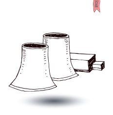nuclear power plant icon - vector illustration