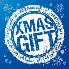 Xmas gift stamp