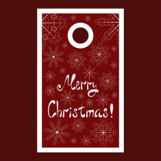 Sale tag with snowflakes and Merry Christmas lettering